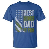 Best Bonus Dad By Par T Shirt Step Dad Golf American Flag Fathers Day Gift For Golfers