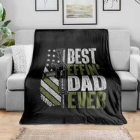 Best Effin Dad Ever Throw Blanket Fathers Day Daddy Gun American Flag TS10