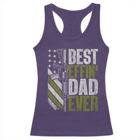 Best Effin Dad Ever Racerback Tank Top Fathers Day Daddy Gun American Flag TS10