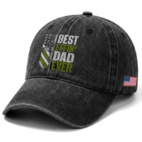 Best Effin Dad Ever Washed Cotton Baseball Cap Fathers Day Daddy Gun American Flag TS10