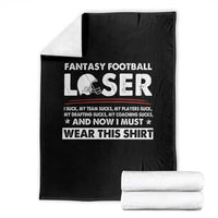 I Suck at Fantasy Football Throw Blanket Funny Loser Commissioner Draft Party Commish FFL - Wonder Print Shop