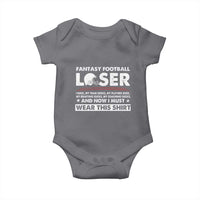 I Suck at Fantasy Football Baby Onesie Funny Loser Commissioner Draft Party Commish FFL - Wonder Print Shop