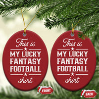 Lucky Fantasy Football Christmas Ornament Commissioner Draft Party Commish FFL - Wonder Print Shop
