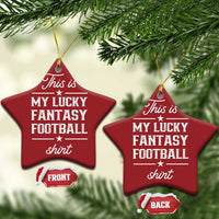 Lucky Fantasy Football Christmas Ornament Commissioner Draft Party Commish FFL - Wonder Print Shop