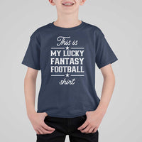 Lucky Fantasy Football T Shirt For Kid Commissioner Draft Party Commish FFL - Wonder Print Shop