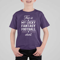 Lucky Fantasy Football T Shirt For Kid Commissioner Draft Party Commish FFL - Wonder Print Shop