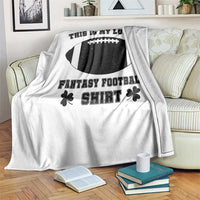 Lucky Fantasy Football Throw Blanket Vintage Commissioner Draft Party Commish FFL - Wonder Print Shop