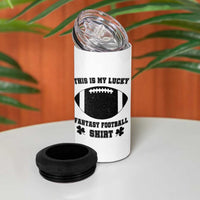 Lucky Fantasy Football 4 in 1 Can Cooler Tumbler Vintage Commissioner Draft Party Commish FFL - Wonder Print Shop