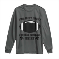 Lucky Fantasy Football Long Sleeve Shirt Vintage Commissioner Draft Party Commish FFL - Wonder Print Shop