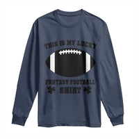 Lucky Fantasy Football Long Sleeve Shirt Vintage Commissioner Draft Party Commish FFL - Wonder Print Shop