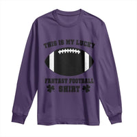 Lucky Fantasy Football Long Sleeve Shirt Vintage Commissioner Draft Party Commish FFL - Wonder Print Shop