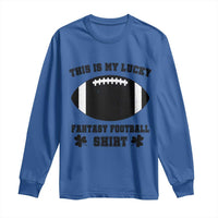 Lucky Fantasy Football Long Sleeve Shirt Vintage Commissioner Draft Party Commish FFL - Wonder Print Shop