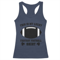Lucky Fantasy Football Racerback Tank Top Vintage Commissioner Draft Party Commish FFL - Wonder Print Shop