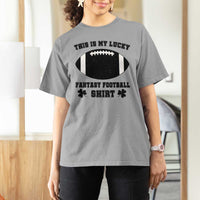 Lucky Fantasy Football T Shirt For Women Vintage Commissioner Draft Party Commish FFL - Wonder Print Shop
