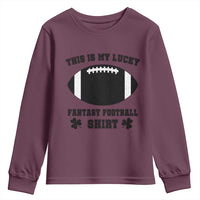 Lucky Fantasy Football Youth Sweatshirt Vintage Commissioner Draft Party Commish FFL - Wonder Print Shop