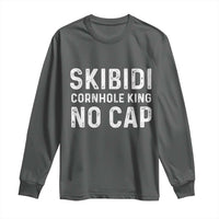Cornhole King Long Sleeve Shirt No Cap Funny Bean Bag Toss Game
