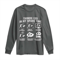Funny Cornhole Lover Long Sleeve Shirt Things I Do In My Spare Time Bean Bag Toss Game