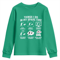 Funny Cornhole Lover Youth Sweatshirt Things I Do In My Spare Time Bean Bag Toss Game