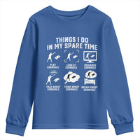 Funny Cornhole Lover Youth Sweatshirt Things I Do In My Spare Time Bean Bag Toss Game