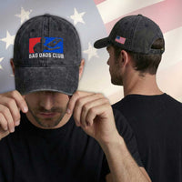 Funny Cornhole Bag Dads Club Washed Cotton Baseball Cap