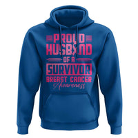 Husband Of A Warrior Breast Cancer Awareness Hoodie Wife Support Squad - Wonder Print Shop