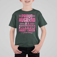 Husband Of A Warrior Breast Cancer Awareness T Shirt For Kid Wife Support Squad - Wonder Print Shop