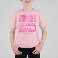 Husband Of A Warrior Breast Cancer Awareness T Shirt For Kid Wife Support Squad - Wonder Print Shop