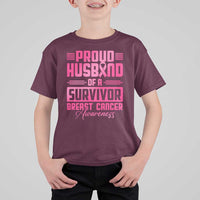 Husband Of A Warrior Breast Cancer Awareness T Shirt For Kid Wife Support Squad - Wonder Print Shop