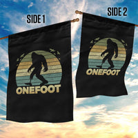 Onefoot Leg Amputee Recovery Garden Flag Retro One Foot Bigfoot - Wonder Print Shop