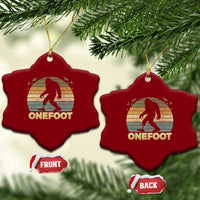 Onefoot Leg Amputee Recovery Ceramic Ornament Retro One Foot Bigfoot - Wonder Print Shop