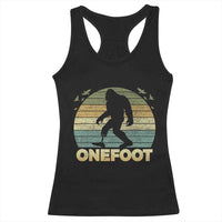 Onefoot Leg Amputee Recovery Racerback Tank Top Retro One Foot Bigfoot - Wonder Print Shop