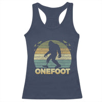 Onefoot Leg Amputee Recovery Racerback Tank Top Retro One Foot Bigfoot - Wonder Print Shop