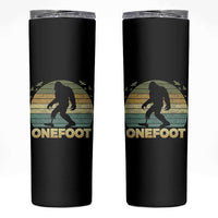 Onefoot Leg Amputee Recovery Skinny Tumbler Retro One Foot Bigfoot - Wonder Print Shop