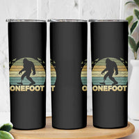 Onefoot Leg Amputee Recovery Skinny Tumbler Retro One Foot Bigfoot - Wonder Print Shop