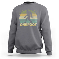 Onefoot Leg Amputee Recovery Sweatshirt Retro One Foot Bigfoot - Wonder Print Shop