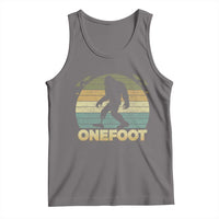 Onefoot Leg Amputee Recovery Tank Top Retro One Foot Bigfoot - Wonder Print Shop
