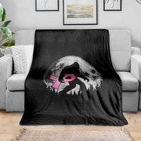 Bigfoot Pink Ribbon Breast Cancer Awareness Throw Blanket - Wonder Print Shop