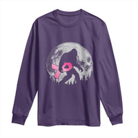 Bigfoot Pink Ribbon Breast Cancer Awareness Long Sleeve Shirt - Wonder Print Shop