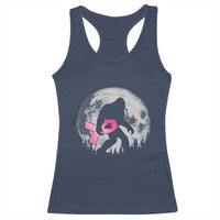 Bigfoot Pink Ribbon Breast Cancer Awareness Racerback Tank Top - Wonder Print Shop