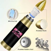 Breast Cancer Motorcycle Bullet Tumbler Pink Ribbon Ride For A Cure - Wonder Print Shop