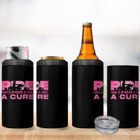 Breast Cancer Motorcycle 4 in 1 Can Cooler Tumbler Pink Ribbon Ride For A Cure - Wonder Print Shop