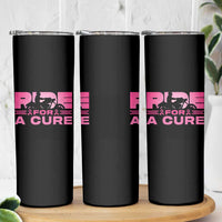 Breast Cancer Motorcycle Skinny Tumbler Pink Ribbon Ride For A Cure - Wonder Print Shop