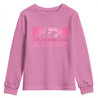 Breast Cancer Motorcycle Youth Sweatshirt Pink Ribbon Ride For A Cure - Wonder Print Shop