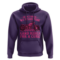 Breast Cancer Motorcycle Hoodie In October We Wear Pink Ride For A Cure - Wonder Print Shop