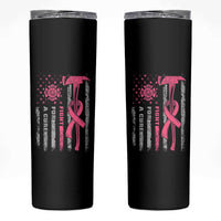 Firefighter Breast Cancer Awareness Skinny Tumbler Fight For A Cure American Flag - Wonder Print Shop