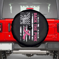 Back The Pink Ribbon Breast Cancer Awareness Spare Tire Cover American Flag - Wonder Print Shop