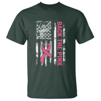 Back The Pink Ribbon Breast Cancer Awareness T Shirt American Flag - Wonder Print Shop