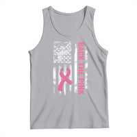 Back The Pink Ribbon Breast Cancer Awareness Tank Top American Flag - Wonder Print Shop