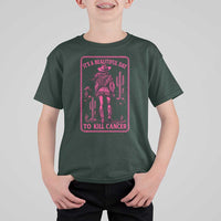 Cowgirl Breast Cancer T Shirt For Kid Beautiful Day To Kill Cancer Vintage Western Pink - Wonder Print Shop