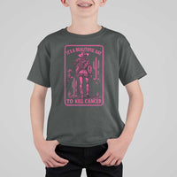 Cowgirl Breast Cancer T Shirt For Kid Beautiful Day To Kill Cancer Vintage Western Pink - Wonder Print Shop